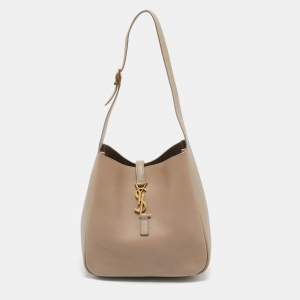 Saint Laurent Beige Leather Small LE 5 À 7 Shoulder Bag