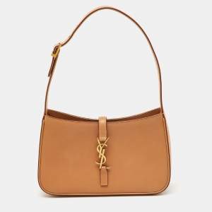Saint Laurent Tan Leather LE 5 À 7 Shoulder Bag