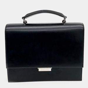 Saint Laurent Paris Black Leather Babylon Top Handle Shoulder Bag