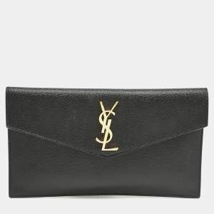 Saint Laurent Black Leather Uptown Pouch
