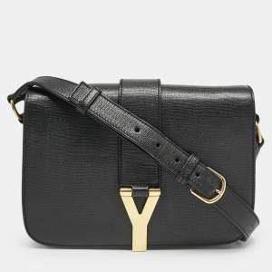 Saint Laurent Black Leather Medium Chyc Flap Bag