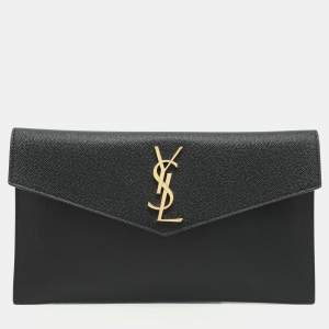 Saint Laurent Black Leather Uptown Pouch