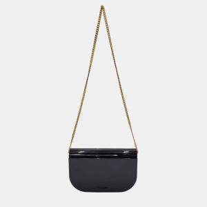 Saint Laurent Black Plexiglass Leather Mini Shoulder Bag