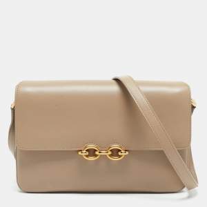Saint Laurent Beige Leather Le Maillon Shoulder Bag