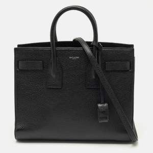 Pre Owned Saint Laurent Black Leather Small Classic Sac De Jour Tote