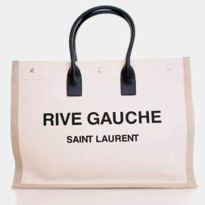 Pre Owned Saint Laurent Large Canvas Rive Gauche Tote