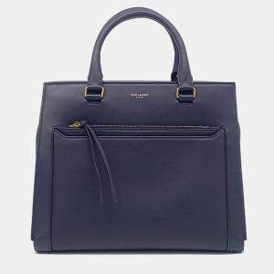 Pre Owned Saint Laurent Paris Black Leather East Side Medium Tote Bag