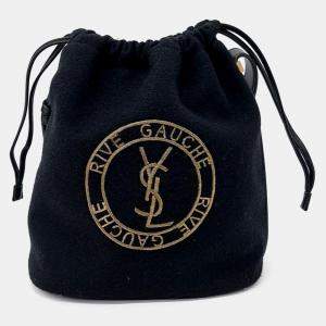 Pre Owned Saint Laurent Paris Black Fabric Rive Gauche Bucket Bag