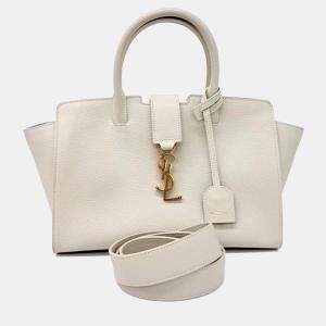 Pre Owned Saint Laurent Paris White Leather Downtown Carabao Bag Baby