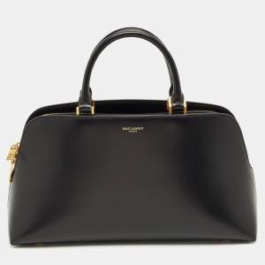 مملوكة مسبقًا Saint Laurent Sac De Jour Duffle Small Black Leather Satchel