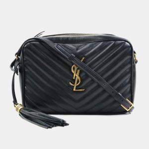 مملوكة مسبقًا Saint Laurent Lou Shoulder Bag In Black And Gold