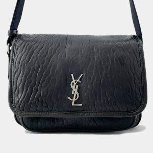 Pre Owned Saint Laurent Paris Niki Shoulder Bag Black Leather Size Small