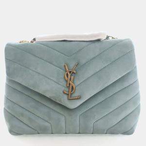 Pre Owned Saint Laurent Small Suede Loulou