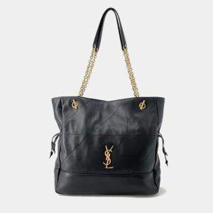 مملوكة مسبقًا Saint Laurent Paris Jamie Chain Tote Bag Black Leather