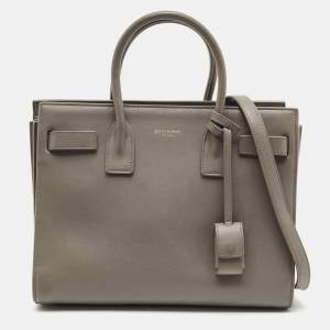 مملوكة مسبقًا Saint Laurent Classic Sac De Jour Baby Grey Leather Tote