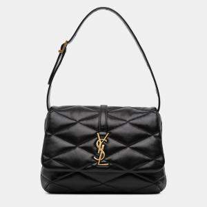مملوكة مسبقًا Saint Laurent Paris Black Quilted Lambskin Le 57 Diamond Shoulder Bag