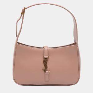 Pre Owned Saint Laurent Paris Brown Smooth Calfskin Le 5 a 7 Shoulder Bag