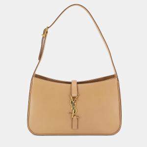 مملوكة مسبقًا Saint Laurent Le5A7 Beige Leather Shoulder Bag