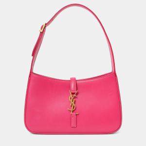 مملوكة مسبقًا Saint Laurent Hot Pink Leather 'Le 5 Ã  7' Shoulder Bag