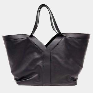 Pre Owned حقيبة يد سان لوران باريس واي جلد سوداء