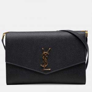 مملوكة مسبقًا حقيبة كروس سان لوران باريس غراين دي بودر مينى سوداء أبتاون