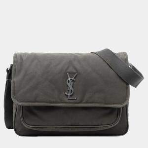 Pre Owned Saint Laurent Paris Canvas Niki Messenger Bag