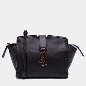 مملوكة مسبقًا Saint Laurent Paris Black Toy Leather Monogram Cabas