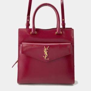 مملوكة مسبقًا Saint Laurent Paris Uptown Red Leather Size Small