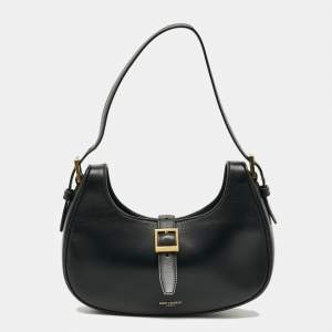 مملوكة مسبقًا Saint Laurent Le Fermoir Black Leather Hobo