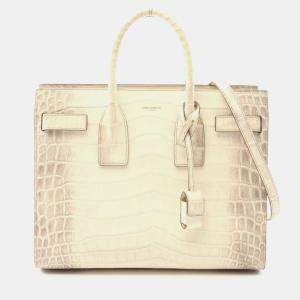 مملوكة مسبقًا Saint Laurent Sac De Jour Small Handbag Leather Ivory
