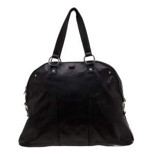 مملوكة مسبقًا Saint Laurent Black Leather Oversized Muse Satchel
