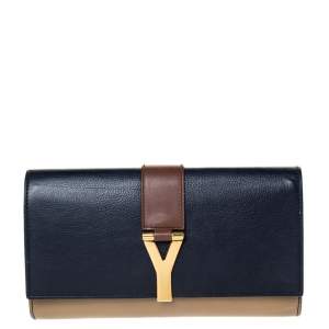 Pre Owned Saint Laurent Multicolor Leather Y-Ligne Clutch