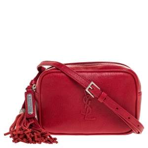 Saint Laurent Paris Red Leather Lou Belt Bag