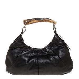 مملوكة مسبقًا Saint Laurent Black Leather Mombasa Hobo