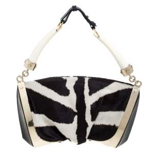 Pre Owned Yves Saint Laurent Black Leather Mini Mombasa Hobo