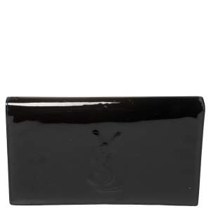 Pre Owned Yves Saint Laurent Black Patent Leather Belle De Jour Clutch