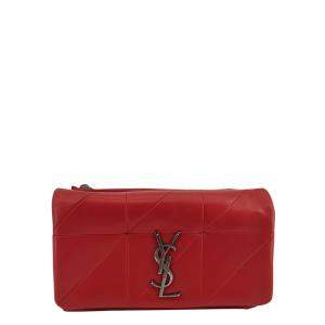 Saint Laurent Paris Red Leather Jamie Patchwork Bag