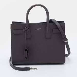 Pre Owned حقيبة يد توتس سان لوران بيبي كلاسيك ساك دو جور زيتوني داكن