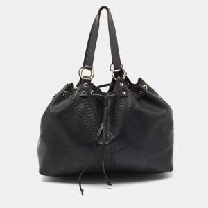 Saint Laurent Black Leather Tote
