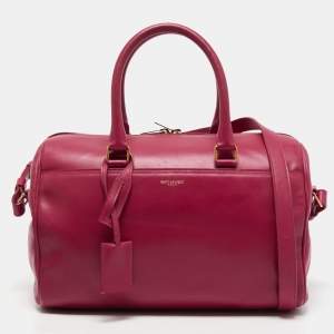 Saint Laurent Fuchsia Leather Classic Duffle 6 Bag