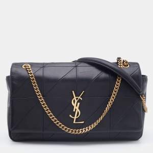 Saint Laurent Black Patchwork Leather Jamie Shoulder Bag