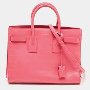 Saint Laurent Pink Leather Small Classic Sac De Jour Tote