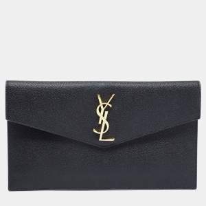 Saint Laurent Black Leather Uptown Pouch