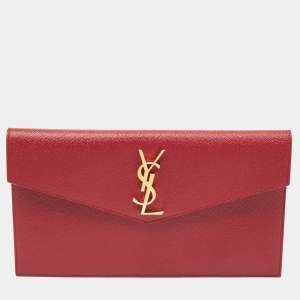 Saint Laurent Red Leather Uptown Pouch