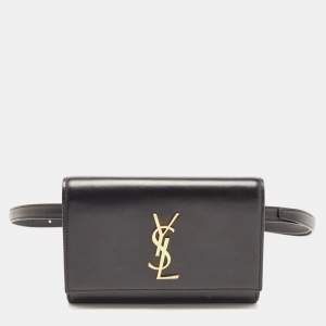 Saint Laurent Black Leather Kate Belt Bag