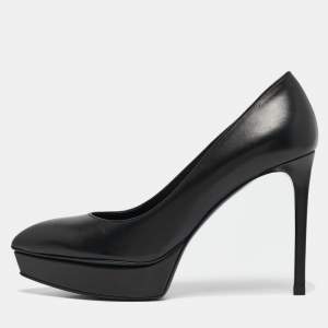 Saint Laurent Black Leather Janis Pumps Size 36