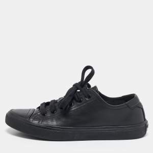 Saint Laurent Black Leather Bedford Sneakers Size 36