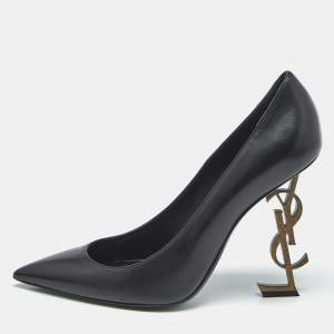 Saint Laurent Black Leather Opyum Pumps Size 41