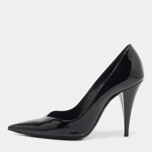 Saint Laurent Black Patent Leather Kiki Pumps Size 36