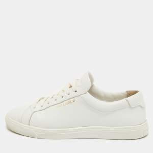 Saint Laurent White Leather Andy Sneakers Size 38
